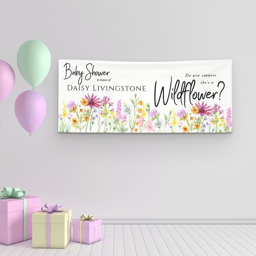 Wildflower Meadow Baby Shower Banner