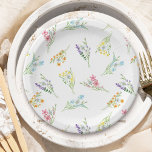 Wildflower Meadow Baby Shower Paper Plates<br><div class="desc">Wildflower Meadow paper plates - perfect for wildflower baby shower,  bridal shower,  birthday party .. The design features pretty watercolor wildflower posies of flowers in a scattered pattern in shades of pink blue purple yellow and orange. Please browse my store for matching invitations and party decor.</div>