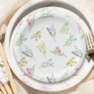 WILDFLOWER SMALL PAPER PLATES – CONFETTIMYPARTY