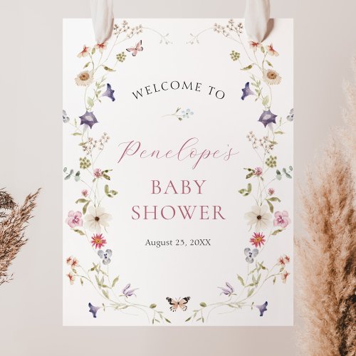 Wildflower Meadow Baby Shower Poster