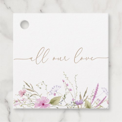 Wildflower Meadow Baby Shower Thank You Favor Tags