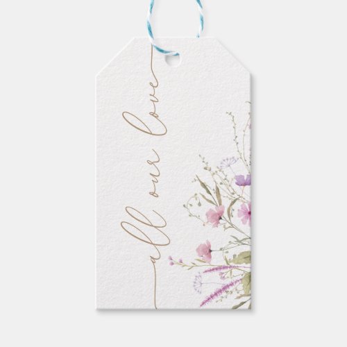 Wildflower Meadow Baby Shower Thank You Gift Tags
