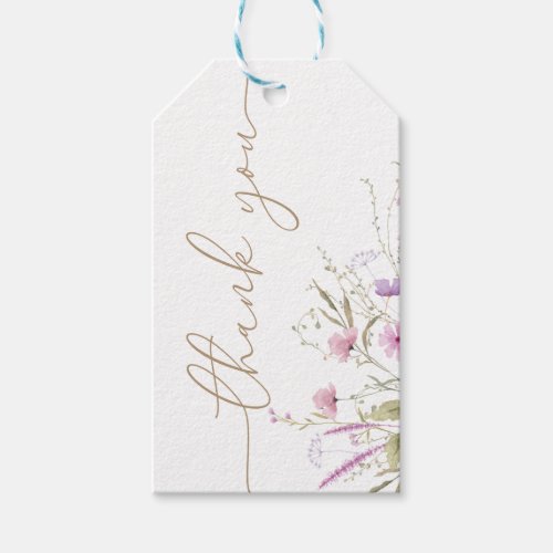 Wildflower Meadow Baby Shower Thank You Gift Tags
