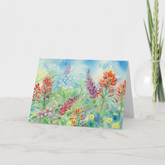 Wildflower Meadow Blank Notecard (Front)