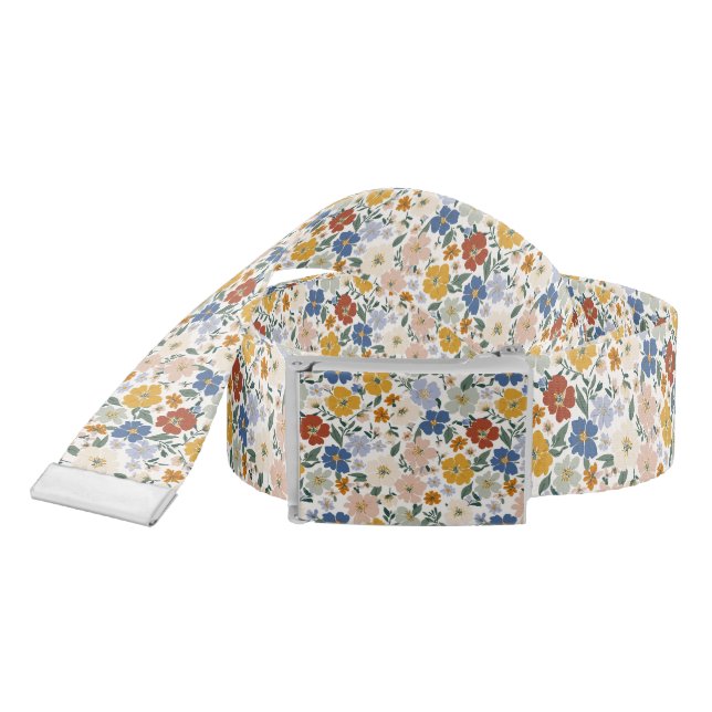 Wildflower Meadow Boho Pattern Belt (Snake)