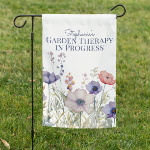 Wildflower Meadow Botanical Garden Therapy Art Flag
