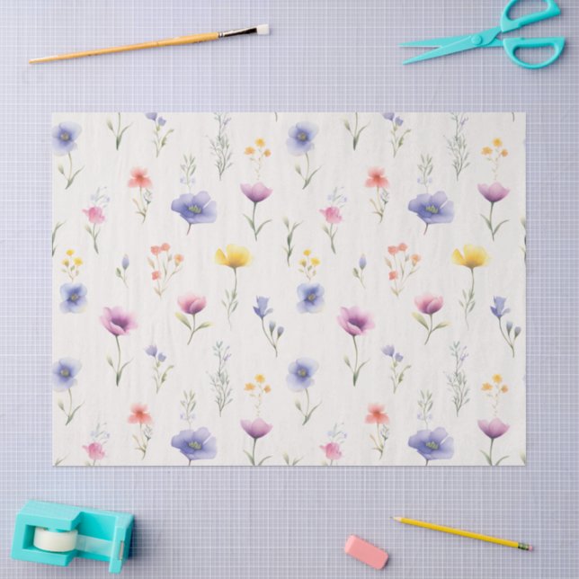 Wildflower Meadow Botanical Tissue Paper (Craft)