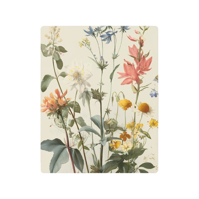 Wildflower Meadow Bouquet Metal Print (Front)