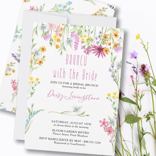 Wildflower Meadow Bridal Brunch with the Bride Invitation