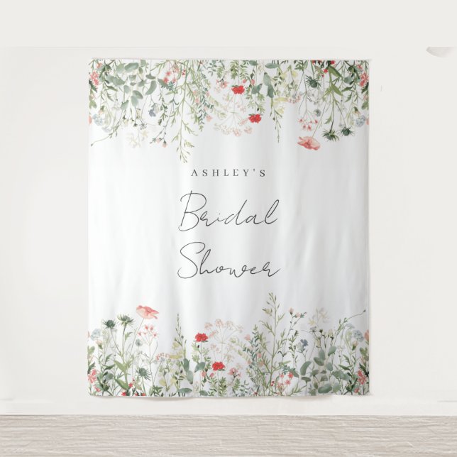 Wildflower Meadow Bridal Shower Backdrop (Front)