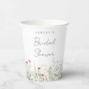 Wildflower Meadow Bridal Shower Paper Cups