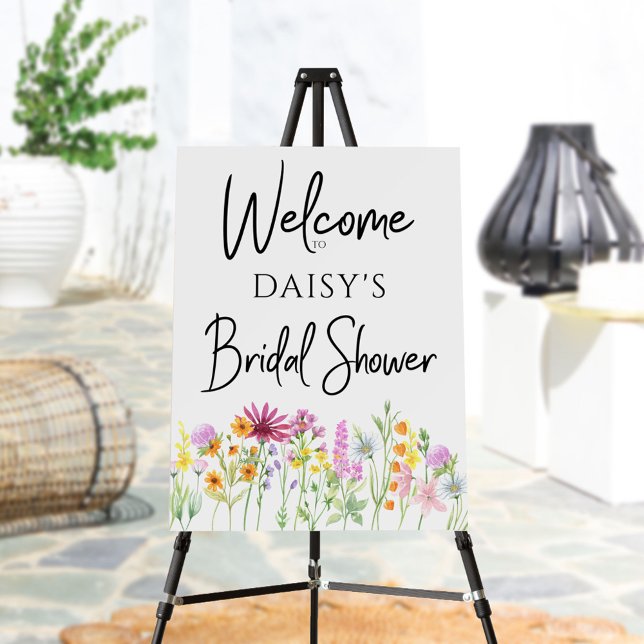 Wildflower Meadow Bridal Shower Welcome Easel Foam Board (Creator Uploaded)