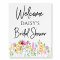 Wildflower Meadow Bridal Shower Welcome Easel