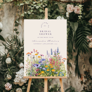 Wildflower Meadow Bridal Shower Welcome Sign