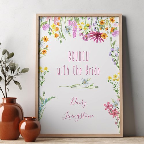 Wildflower Meadow Brunch with the Bride Welcome Poster