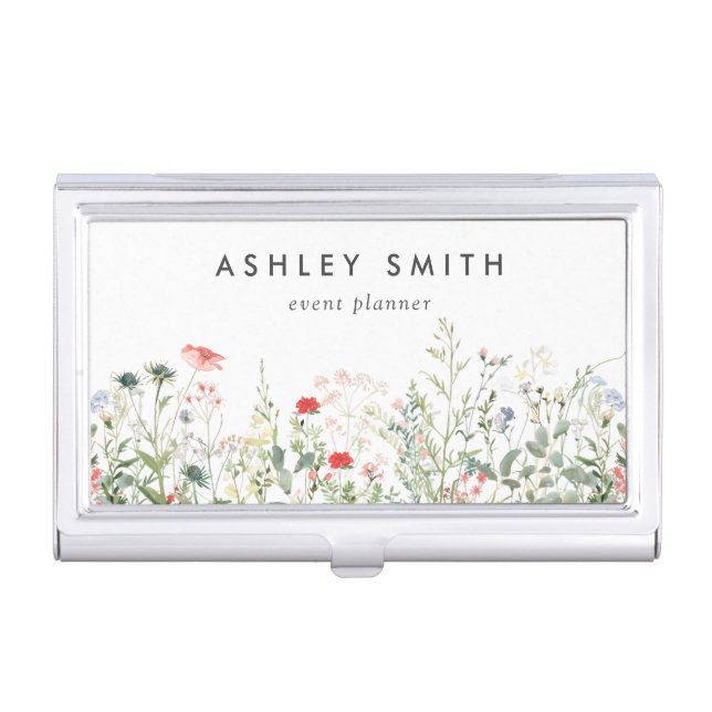 Wildflower Meadow Business Card Case (Front)