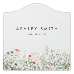 Wildflower Meadow Business Door Sign