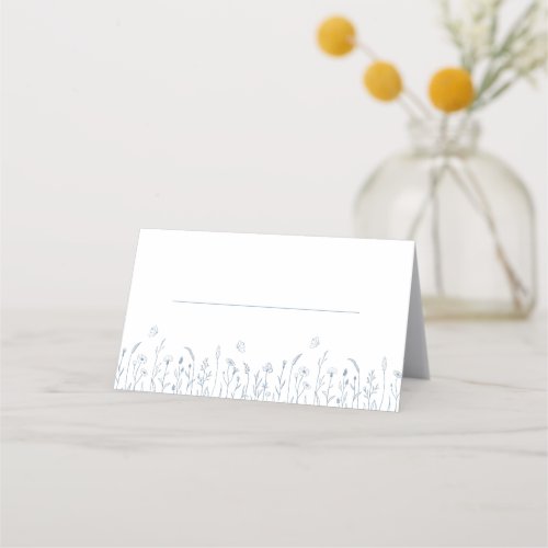 Wildflower Meadow Butterflies Wedding Place Card