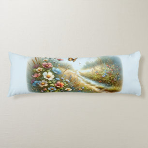 Wildflower Meadow Butterfly Garden Body Pillow