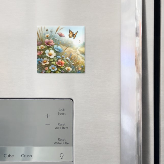 Wildflower Meadow Butterfly Garden Magnet (In Situ (Fridge))