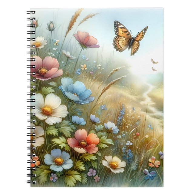 Wildflower Meadow Butterfly Garden Notebook (Front)