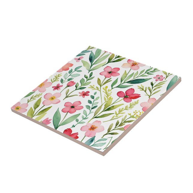 Wildflower Meadow Ceramic Tile (Side)