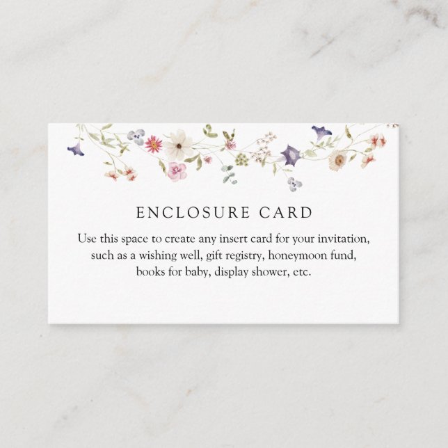 Wildflower Meadow Custom Enclosure Card (Front)