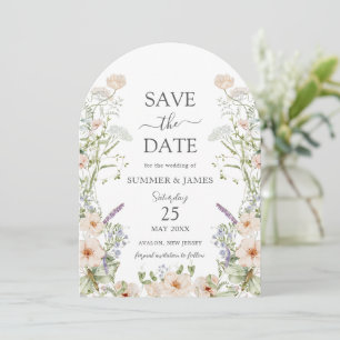 Wildflower Meadow Delicate Floral Wedding Arch Save The Date
