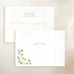 Wildflower Meadow Design, Return Address Printed Envelope<br><div class="desc">This floral envelope design features brightly colored wildflowers on the front and your custom return address on the back flap.  Use the template form to add your information.  Change the font and color by choosing the "customize further" option.</div>