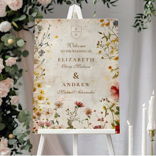 Wildflower Meadow Fall Wedding Foam Board