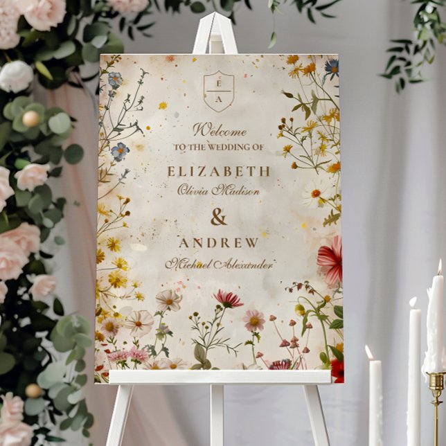 Wildflower Meadow Fall Wedding Foam Board (Creator Uploaded)