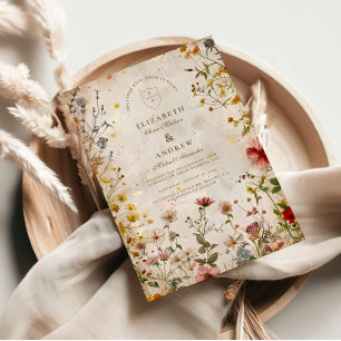 Wildflower Meadow Fall Wedding Invitation