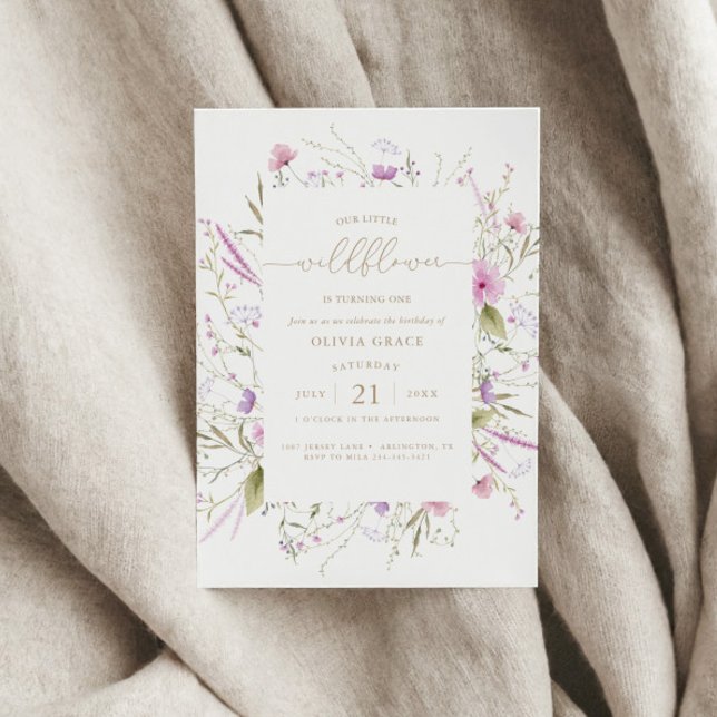 Wildflower Meadow | First Birthday  Invitation (Creator Uploaded)