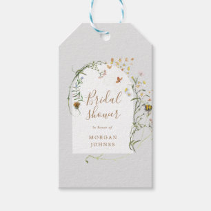 wildflower meadow floral bridal shower gift tags