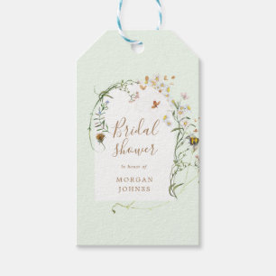 wildflower meadow floral bridal shower gift tags