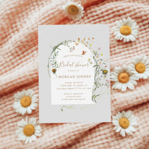 Wildflower Meadow Floral Spring Bridal Shower Invitation