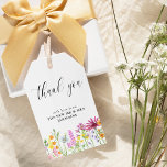 Wildflower Meadow Floral Wedding Thank You Gift Tags<br><div class="desc">Wildflower Wedding thank you gift tags which you can personalize, decorated with delicate wild flowers and beautiful calligraphy. This pretty watercolor wildflower design has dainty meadow flowers in pink lilac orange blue and yellow. Perfect for spring and summer themes from country floral garden to organic boho. If you would like...</div>