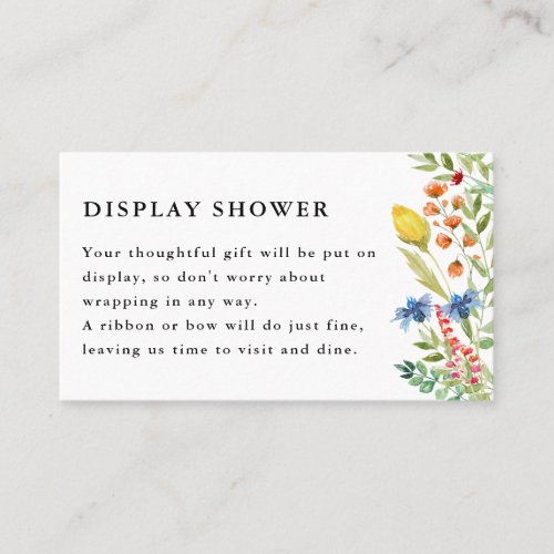Wildflower Meadow Flower Display Shower Card