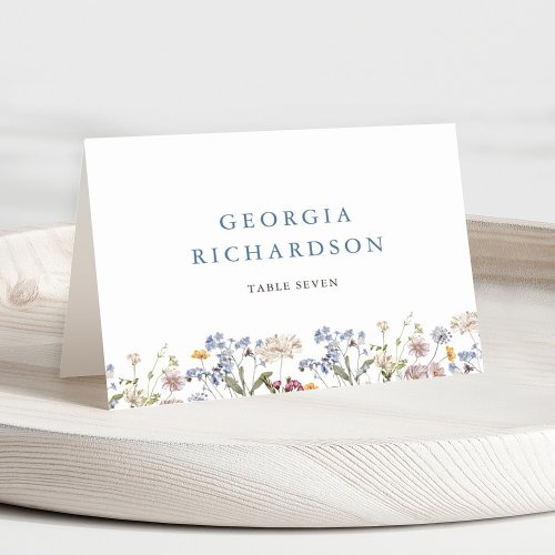 Wildflower Meadow Garden Wedding Boho Place Card