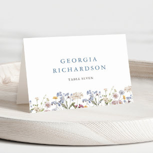 Wildflower Meadow Garden Wedding Boho Place Card