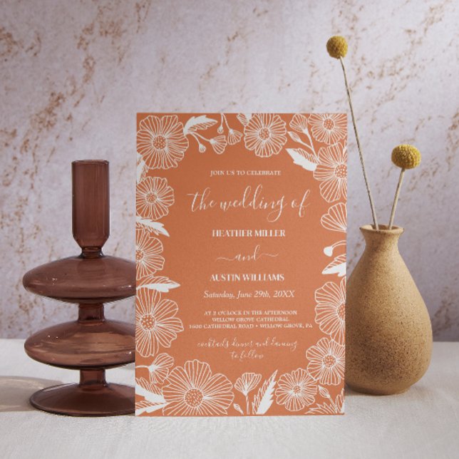 Wildflower Meadow Garden Wedding Botanical Invitation (Creator Uploaded)