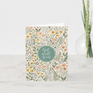 Wildflower Meadow Get Well Soon Greeting Card