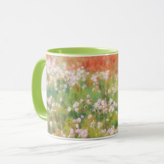 Wildflower Meadow Impressionist Floral Art Mug (Front Left)