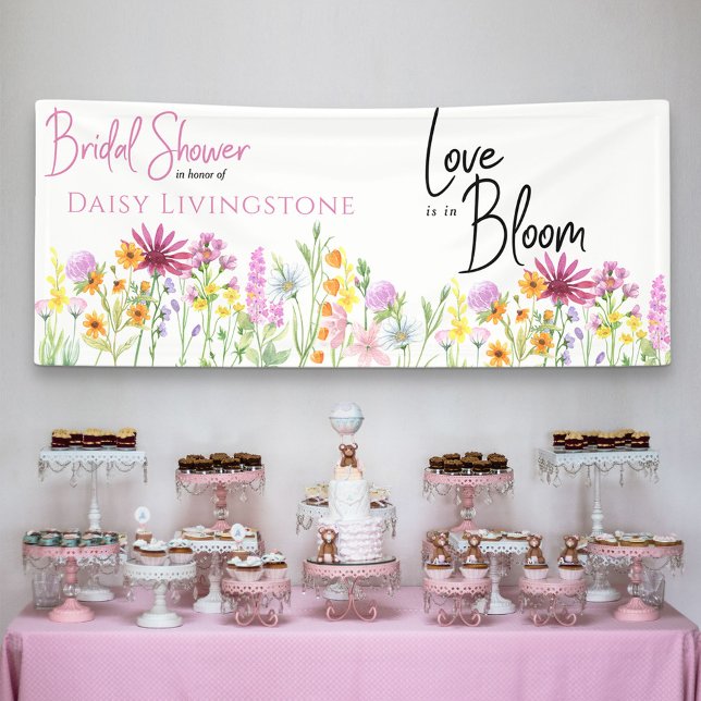 Wildflower Meadow Love is in Bloom Bridal Shower Banner (Creator Uploaded)