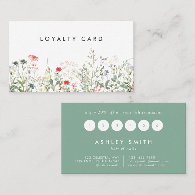 Wildflower Meadow Loyalty Card (Front/Back)