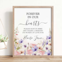 Wildflower Meadow Memorial Funeral Memory Table