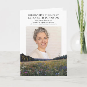 Wildflower Meadow Memorial Order Of Service Program