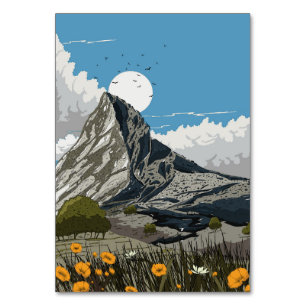 Wildflower Meadow Mountain Table Number