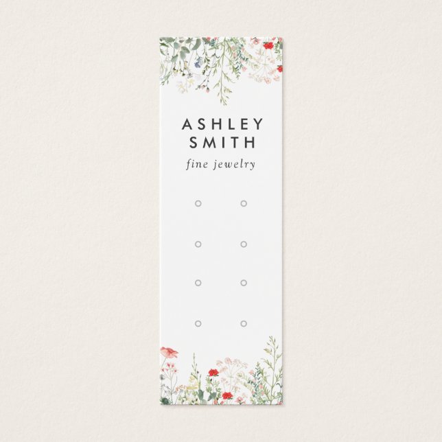Wildflower Meadow Multiple Earring Display Card (Front)