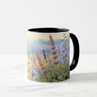 Wildflower Meadow Oil Painting Floral Coffee Mug